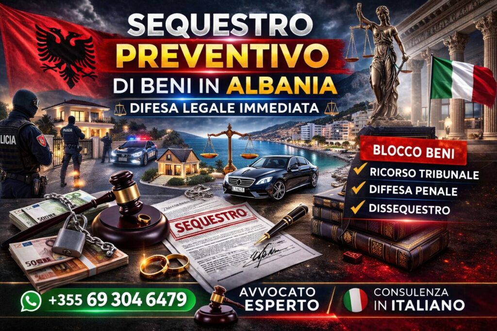 Sequestro preventivo di beni in Albania avvocato esperto difesa penale