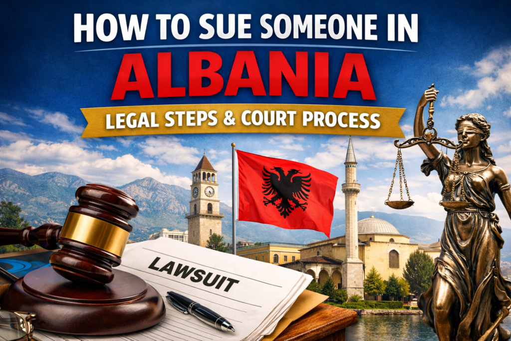 how to sue someone in Albania