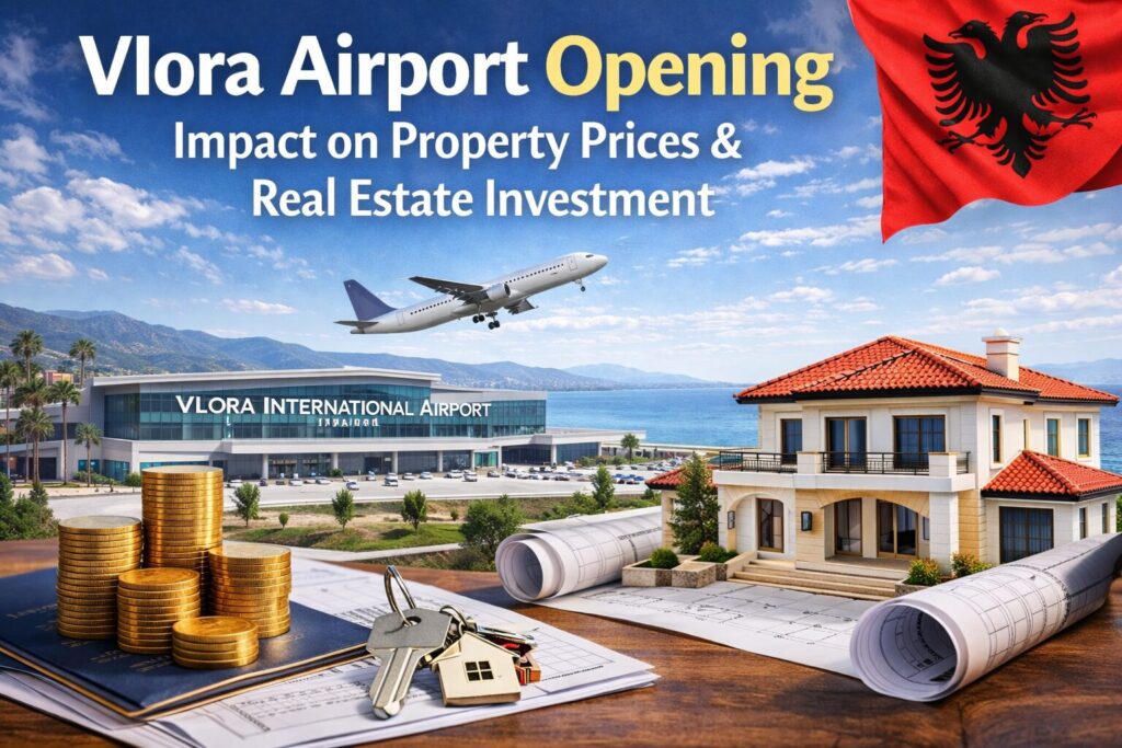 vlora airport opening impact on property prices and real estate investment vlore albania