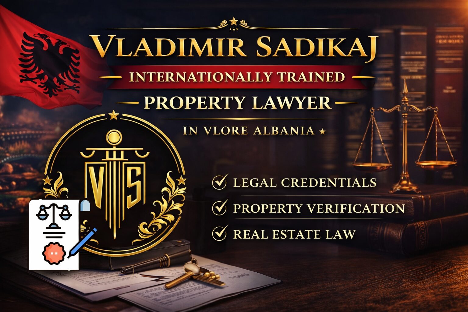 Vladimir Sadikaj property lawyer Vlore Albania property verification